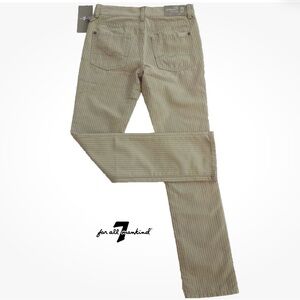 7 For All Mankind Boys The Straight Pants Size 16 Khaki Houndstooth NWT Designer